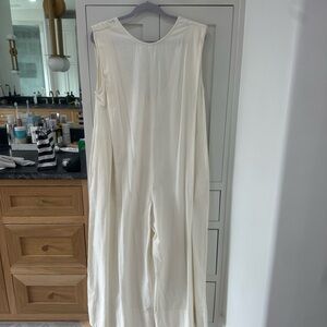 Free People Cream Jumpsuit